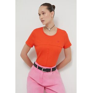 Tričko Desigual oranžová barva