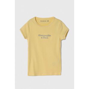 Dětské tričko Abercrombie & Fitch žlutá barva
