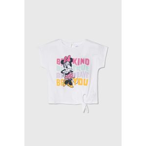 Dětské bavlněné tričko zippy x Disney bílá barva