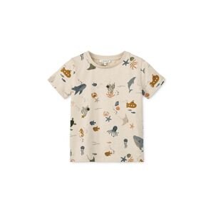 Bavlněné dětské tričko Liewood Apia Baby Printed Shortsleeve T-shirt