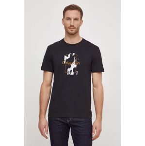Bavlněné tričko Calvin Klein černá barva, s potiskem, K10K112401