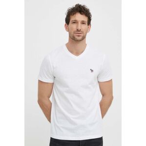 Bavlněné tričko PS Paul Smith bílá barva, s aplikací