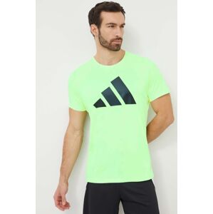 Běžecké tričko adidas Performance Run It zelená barva, s potiskem, IN0078