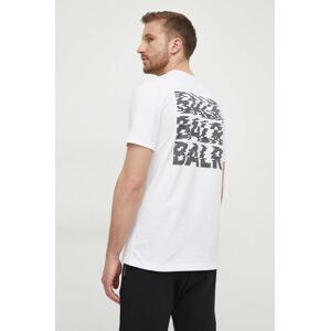Bavlněné tričko BALR. Glitch bílá barva, s potiskem, B1112 1243