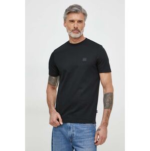 Tričko BOSS černá barva, s aplikací