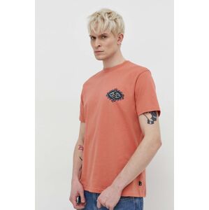 Bavlněné tričko Billabong oranžová barva, s potiskem