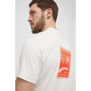Bavlněné tričko Napapijri S-Gouin béžová barva, s potiskem, NP0A4HTQMN11