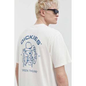 Bavlněné tričko Dickies WAKEFIELD TEE SS béžová barva, s potiskem, DK0A4YRC