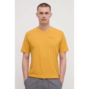 Sportovní tričko Jack Wolfskin Delgami žlutá barva