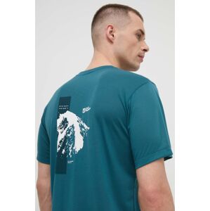 Sportovní tričko Jack Wolfskin Vonnan zelená barva, s potiskem