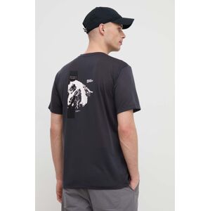 Sportovní tričko Jack Wolfskin Vonnan černá barva, s potiskem