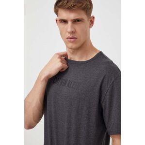 Bavlněné společenské tričko Calvin Klein Underwear šedá barva, s potiskem
