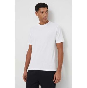 Bavlněné tričko New Balance bílá barva, s aplikací