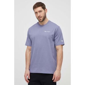 Bavlněné tričko Champion fialová barva, 219787