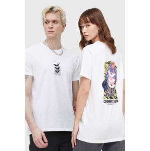 Bavlněné tričko Kaotiko bílá barva, s potiskem