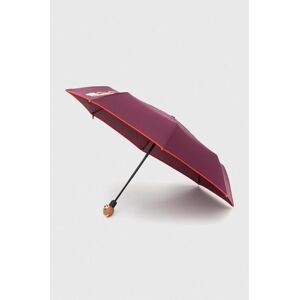 Deštník Moschino vínová barva, 8431