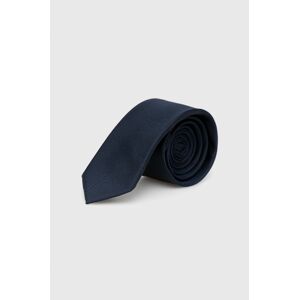 Hedvábná kravata Coccinelle tmavomodrá barva