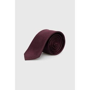 Hedvábná kravata Coccinelle vínová barva