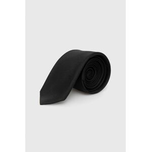 Hedvábná kravata Coccinelle černá barva