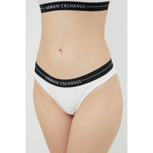Kalhotky brazilky Armani Exchange bílá barva