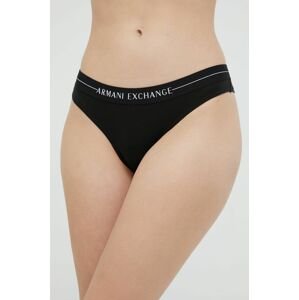 Kalhotky brazilky Armani Exchange černá barva