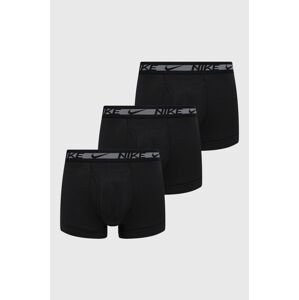 Boxerky Nike (3-pack) pánské, černá barva