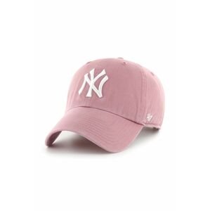 Čepice 47brand MLB New York Yankees růžová barva, s aplikací, B-NLRGW17GWS-QC
