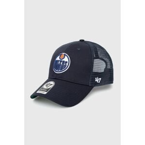 Čepice 47brand Edmonton Oilers tmavomodrá barva, s aplikací
