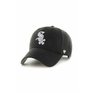 Čepice z vlněné směsi 47brand MLB Chicago White Sox černá barva, s aplikací