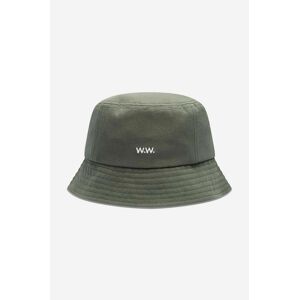 Bavlněný klobouk Wood Wood Ossian Bucket Hat zelená barva, 12240817.7083-DUSTYGREEN