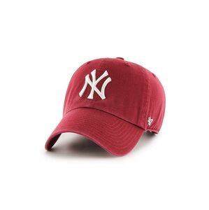 Bavlněná baseballová čepice 47brand červená barva, s aplikací