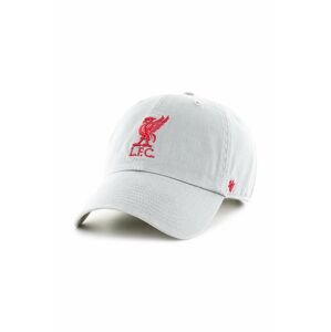 Bavlněná baseballová čepice 47brand EPL Liverpool FC bílá barva, s aplikací