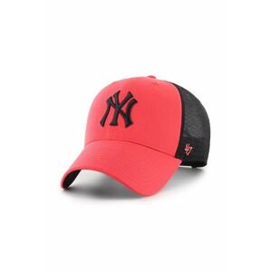 Kšiltovka 47brand MLB New York Yankees červená barva, s aplikací