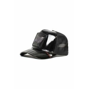 Bavlněná baseballová čepice Goorin Bros černá barva, s aplikací