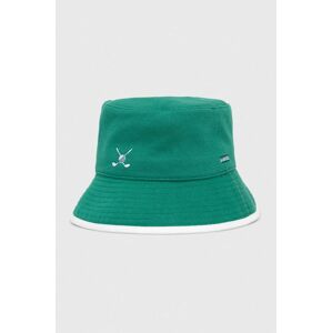 Oboustranný klobouk Kangol zelená barva