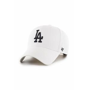 Kšiltovka 47brand MLB Los Angeles Dodgers bílá barva, s aplikací