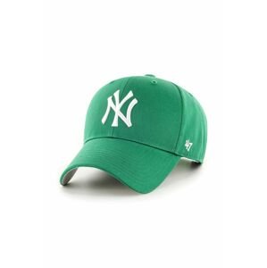 Kšiltovka 47brand MLB New York Yankees zelená barva, s aplikací