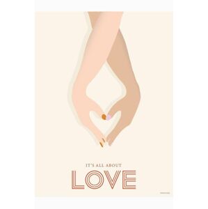 Vissevasse Plakát Its All About Love 30x40 cm