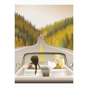 Vissevasse Plakát Road Trip 50x70 cm