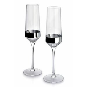 Affek Design sada sklenic na šampaňské Mirella Silver 220 ml (2-pack)