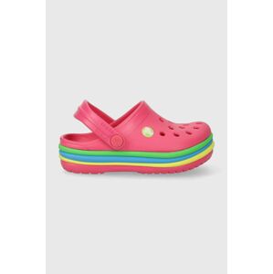 Dětské pantofle Crocs 205205 růžová barva