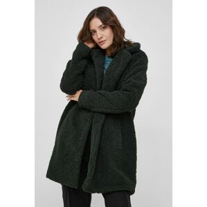 Kabát Noisy May dámský, zelená barva, přechodný, dvouřadový