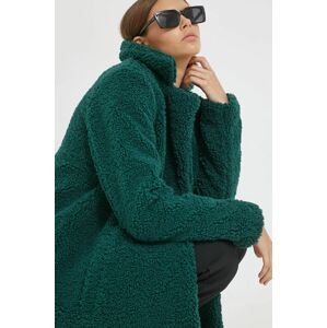 Kabát Noisy May dámský, zelená barva, přechodný