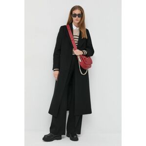 Vlněný kabát MAX&Co. černá barva, přechodný