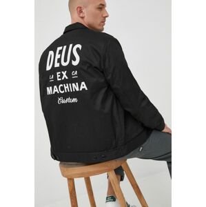 Bunda Deus Ex Machina pánská, černá barva, přechodná, oversize
