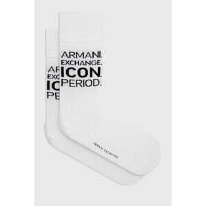 Ponožky Armani Exchange dámské, bílá barva