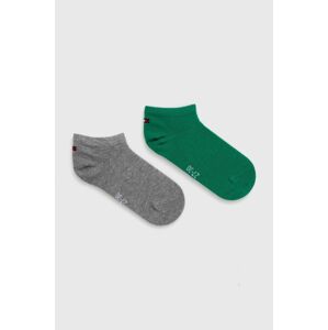 Dětské ponožky Tommy Hilfiger (2-pak) zelená barva