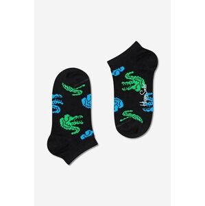 Dětské ponožky Happy Socks Crocodile Low černá barva, Skarpetki dziecięce Happy Socks Crocodile Low KCOD05-9300