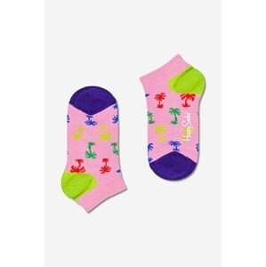 Dětské ponožky Happy Socks Palm Low růžová barva, Skarpetki dziecięce Happy Socks Palm Low KPLM05-3300