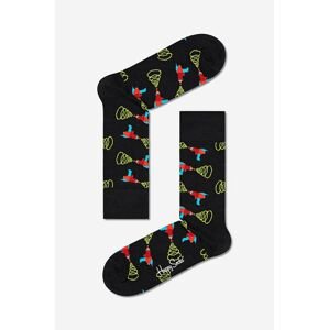 Ponožky Happy Socks Lazer Quest černá barva, LAZ01-9300
